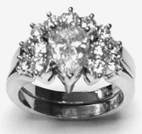 Diamond Ring with Curved Band